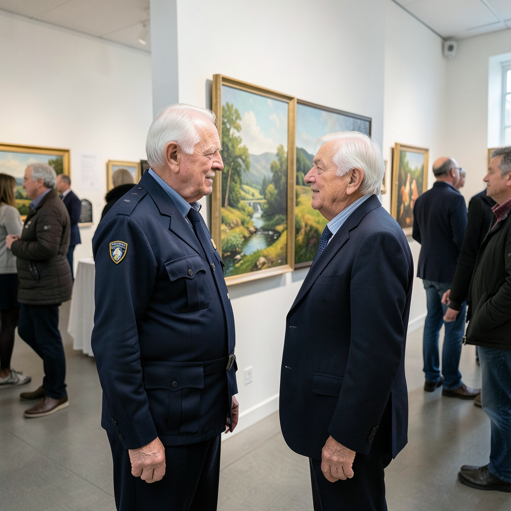 83-year-old former West Yorkshire officer exhibits art for Alzheimer's Society in Wilsden